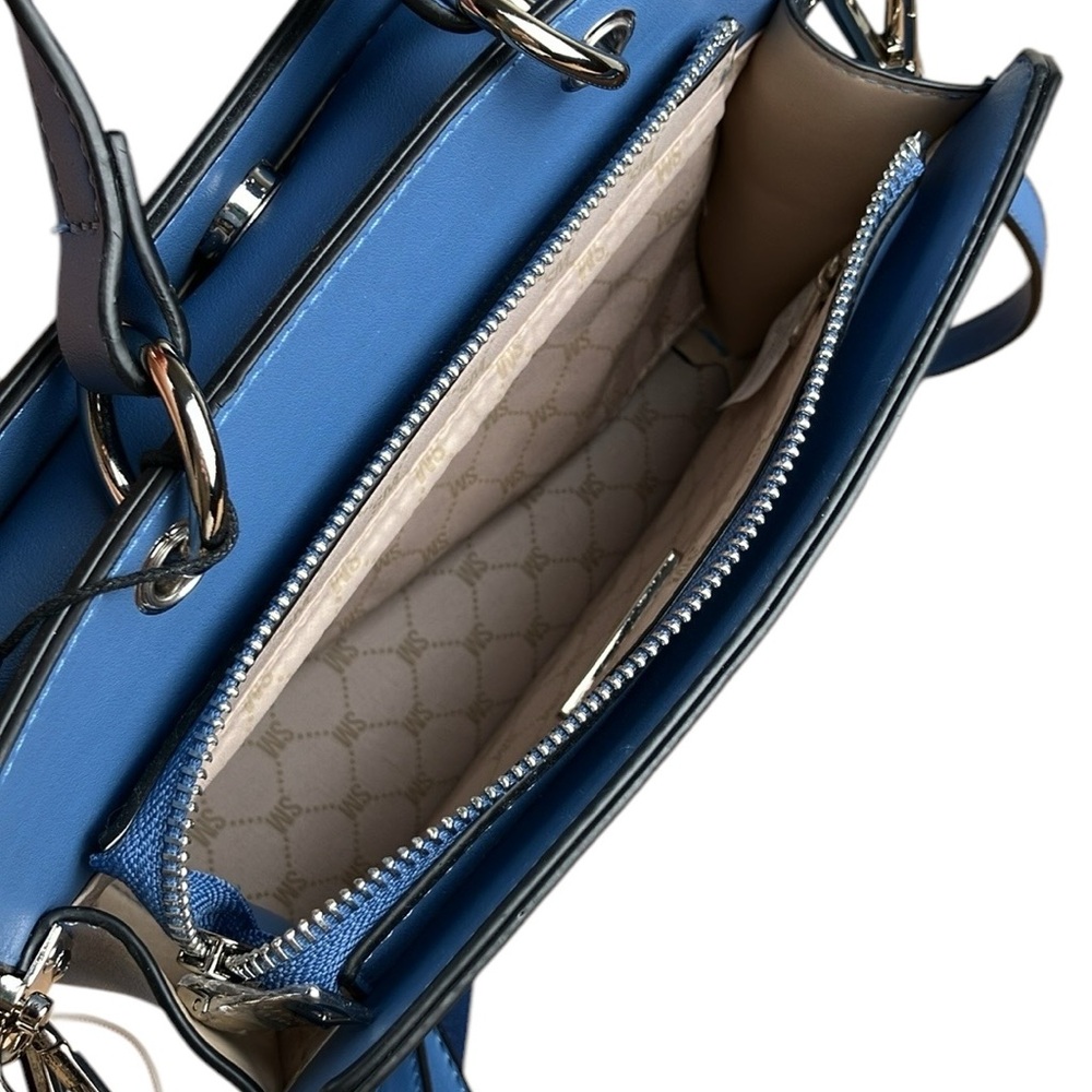 Steve Madden Bevelyn Satchel Blue Purse NWT - Picture 8 of 16